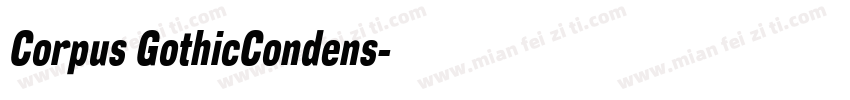 Corpus GothicCondens字体转换